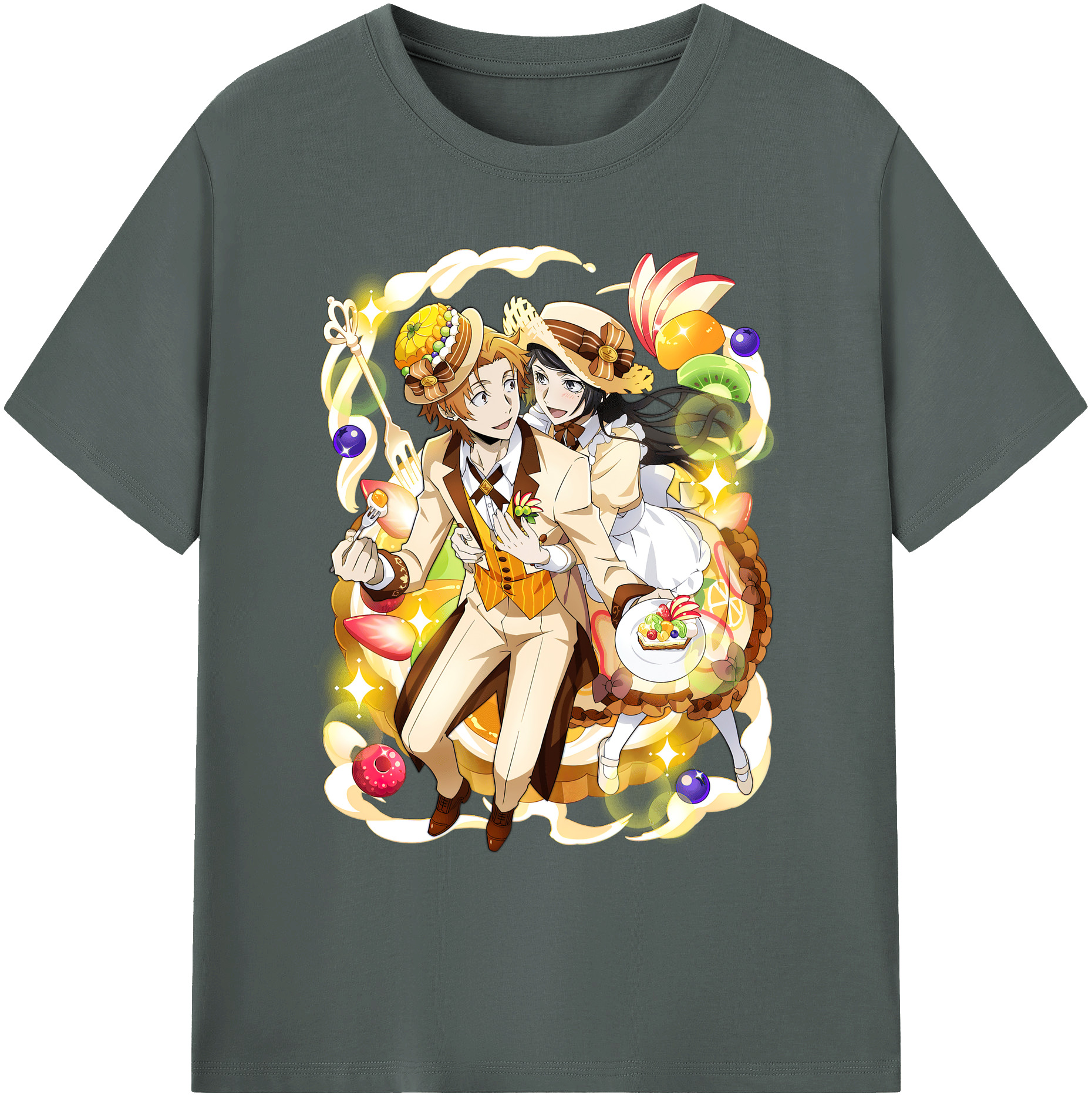 （画像用） 文豪ストレイドッグス Bungo Stray Dogs 綿100％ メンズ半袖Tシャツ｜肌触りやわらか＆通気性